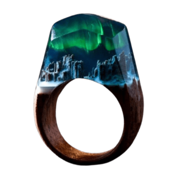 Bague homme bois – aurore