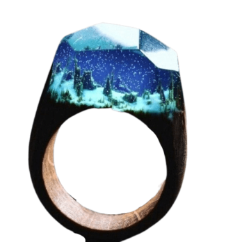 Bague en bois homme – Hiver