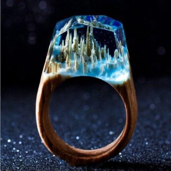 Bague nature nuage bleu